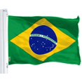thumbnail image 2 of USA American & Brazil Brazilian Flags 3x5 FT Combo Printed 150D Polyester By, 2 of 6