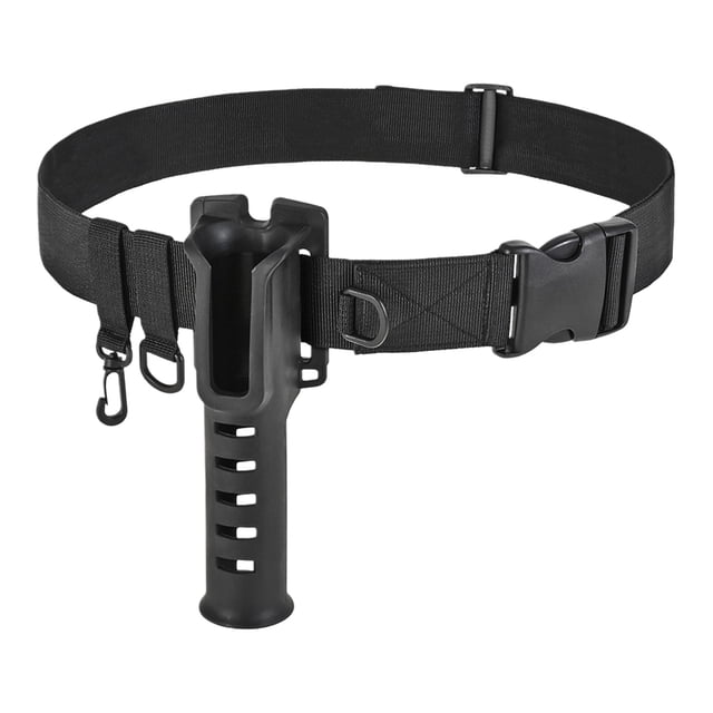 Fishing Belt With Pole Holder Durable Outdoor Tackle Organizer For Fishing And Surf Casting Secure Rod Holder With Quick Release Buckle Angler Aid Canal Tackle O Rings Drop Shot Hooks Mini for Trout