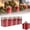 Red, variant on Mohdy Christmas Gift Box Ornament 4 Pack, Present Box Hanging Decoration with Glitter Ribbon 2 in, Xmas Tree Pendant for Holiday Home Decor, Red