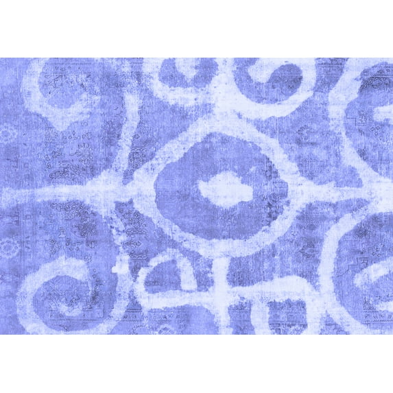 Ahgly Company Indoor Rectangle Abstract Blue Modern Area Rugs, 8' x 12'