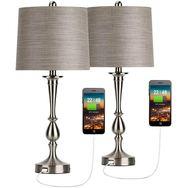 Oneach Usb Table Lamp Set Of 2 Modern, Usb Table Lamps For Bedroom