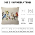 thumbnail image 5 of Nawypu  Watercolor Animal Birds Stand On Tree Branch Throw Pillow Cover Cushion Case Material Decorative, 5 of 5
