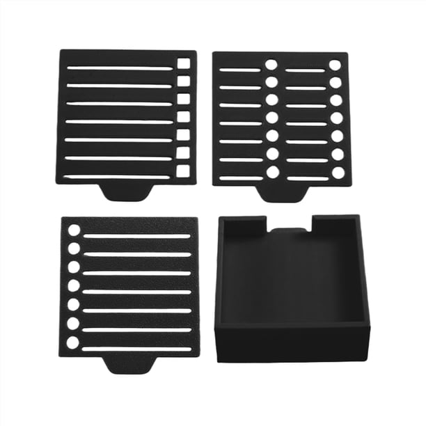 Plantilla de Notas Adhesivas Compatible con Post Notes, Base de Blocs Adhesivos de 3x3 con 2 Plantillas Incluidas, Organizador de Blocs de Notas Negro.