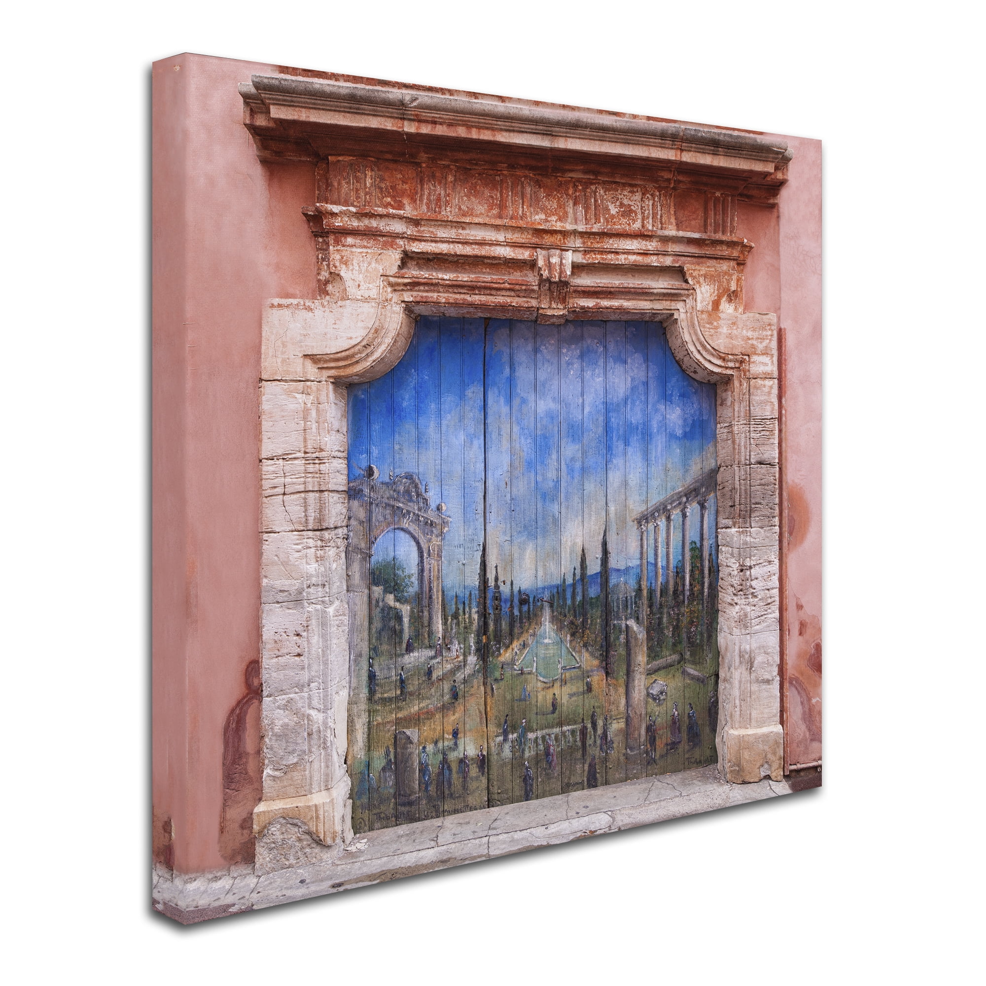 Trademark Fine Art 'Old Painted Door' Canvas Art by Michael Blanchette Photography