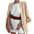 thumbnail image 1 of Blazer Chaquetas Para Mujer Blazers Traje de Negocios de Moda Color Sólido Costura Plaid Manga Larga Chaqueta de Punto Top Odeerbi ODB132125, 1 of 7