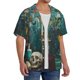 thumbnail image 2 of Fotbe Baroque Floral Still Life Camisa Estampada de Manga Corta para Hombre, Casual de Verano, Estilo Playero, Sin Arrugas-Medium, 2 of 5