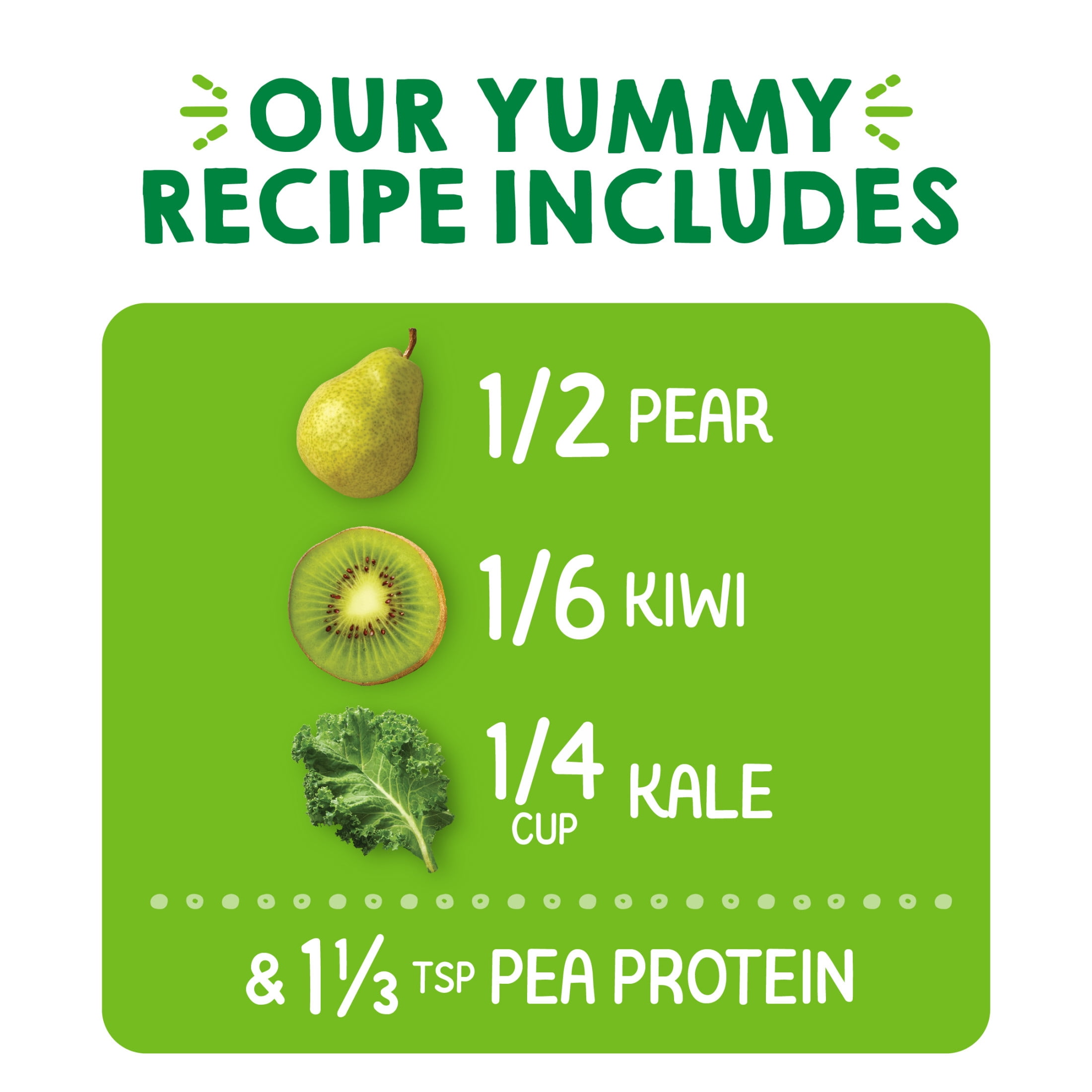 (12 pack) Happy Tot Organics Fiber & Protein Stage 4, Pears Kiwi & Kale Organic Tot Food, 4 oz. Pouch