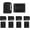 black 5pcs for Battery holder +5pcs Tools holder, variant on 5Pcs Battery Storage Rack Battery Holder Case & Tool Holder Dock Mount for Makita/Bosch 18V Wall Mount Fixing Devices