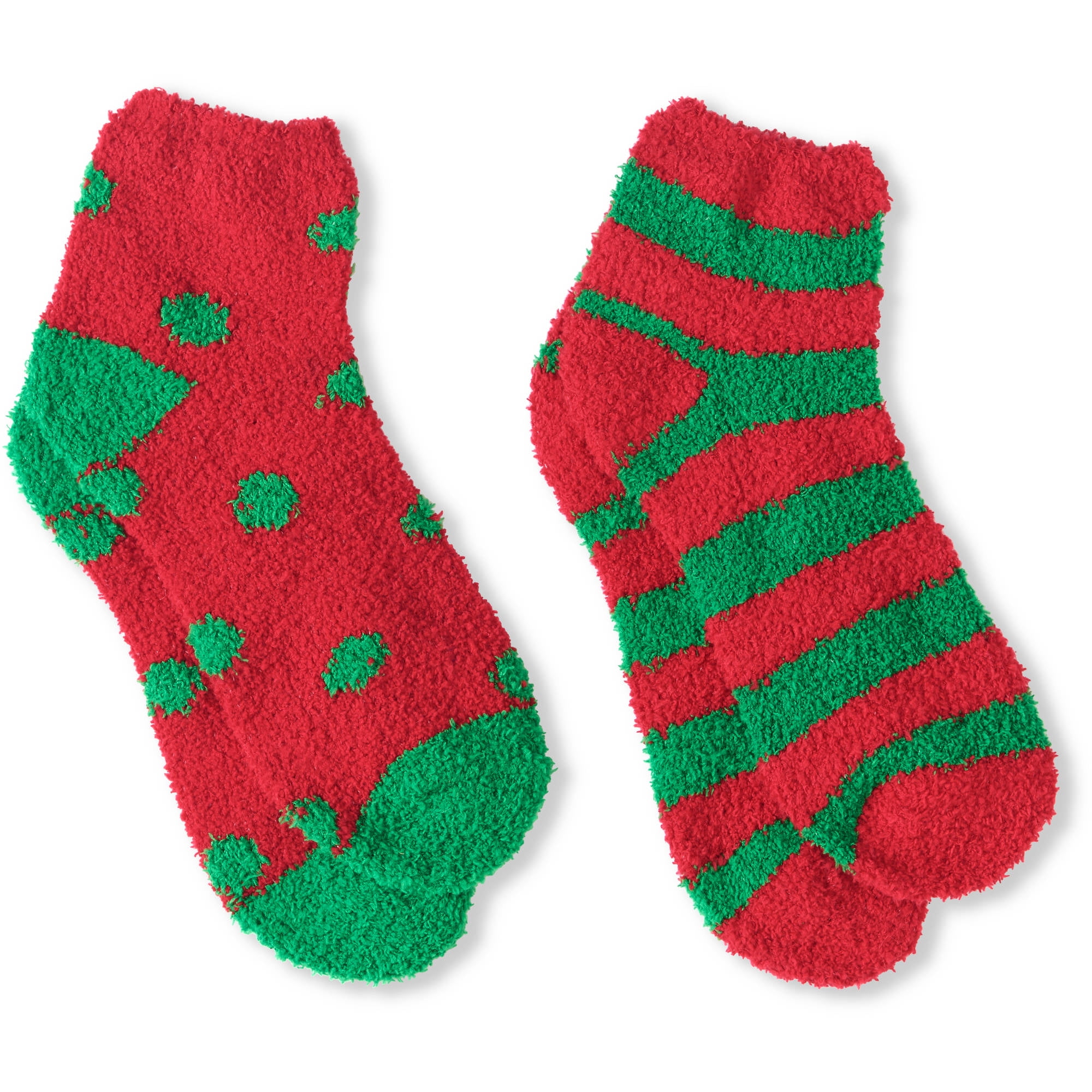 Fluffy Christmas Socks 2 Pack