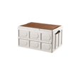 thumbnail image 4 of Caja de almacenamiento plegable para acampar al aire libre, caja de almacenamiento para el maletero del automóvil doméstico, caja de acabado conveniente, 4 of 6