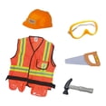 thumbnail image 4 of Disfraz de Trabajador de Construcción con Casco Gafas Chaleco Sierra Martillo Poliéster Seguro Adecuado para Eventos Infantiles Fiestas Cumpleaños Fotografía Escénica, 4 of 8