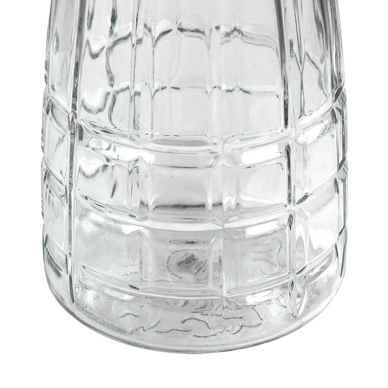 Crystal Carved Glass Water Jug with 6 Pieces Tumbler Set ( 1.7 L