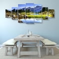 thumbnail image 4 of Startonight Large Canvas Wall Art Landscape - Summer through the Mountains and Firs - Huge Framed Modern Set of 7 Panels 40 x 95 Inches, 4 of 5