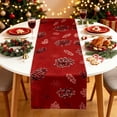 thumbnail image 5 of MMJ Table Cloth Christmas Flag Holiday Dining Table Runner Long Burlap Style Party Layout 13x72in, 5 of 5