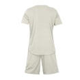 thumbnail image 5 of Hearthz Men's 2 Piece Outfit Casual Men's Shirt and Shorts Set Fashion Summer Tracksuits Khaki M, 5 of 6