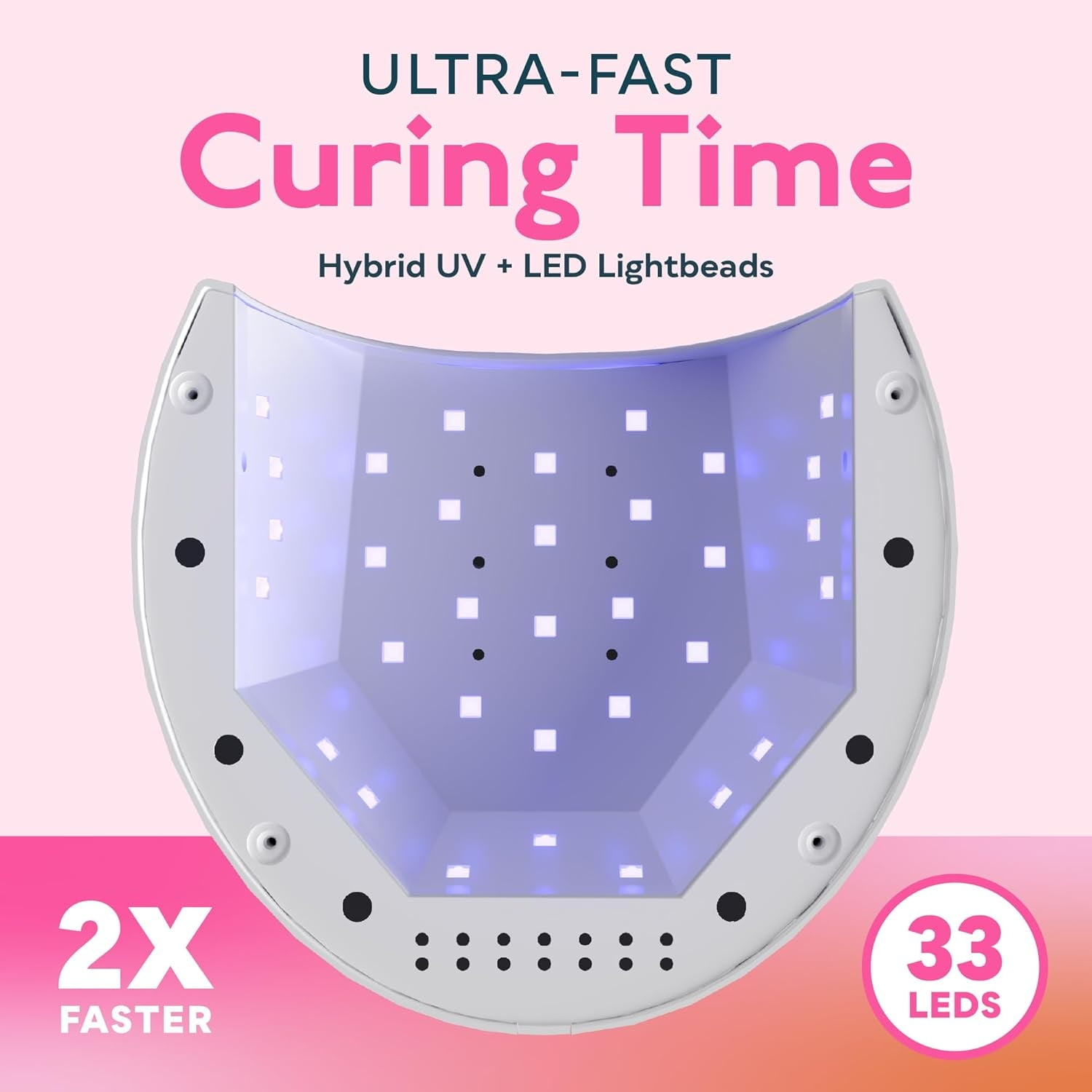 UV Light for Gel Nails Polish, UV LED Nail Lamp with 4 Timer Settings, Auto Sensor Removable Base Grey
