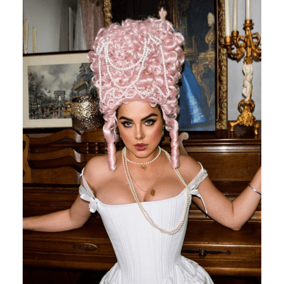 HPO Adult Women Baroque Historical and Halloween Costume Wig with Adjustable for Halloween