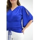 thumbnail image 4 of Blusa Roman Fashion con jareta Tallas Extras Azul rey 42, 4 of 7