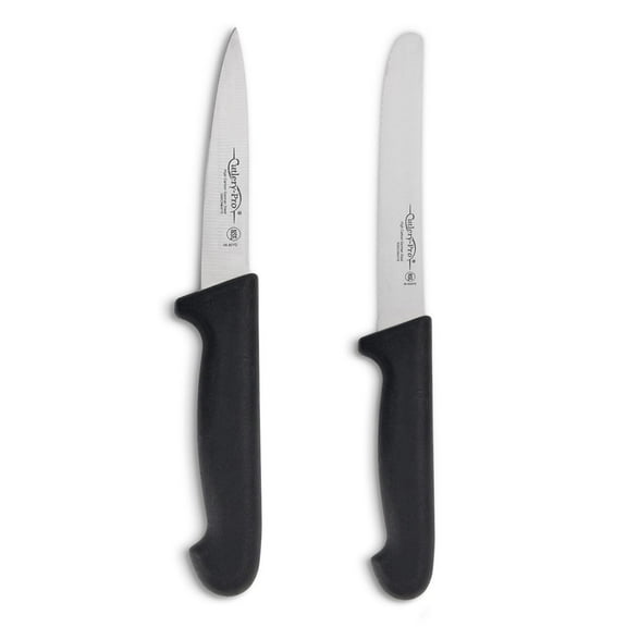 Cutlery-Pro Paring and Utility Knives, Cat Cora Approved, Soft-Grip, NSF, German Steel, 2-Piece Set