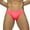B-Pink, variant on Men's Low Rise Swimsuits Bikini Swimming Briefs Swimwear With Adjustable Drawstring Solid Color Fitness Beach Shorts B-Pink