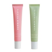 Summer Fridays Lip Butter Balm, Lip Butter Balm Conditioning Lip and Lip Balm for Instant Shine and Hydration Sheer Tinted Soothing Lip Care (2Pcs, Pink+Green) Hot Sale!