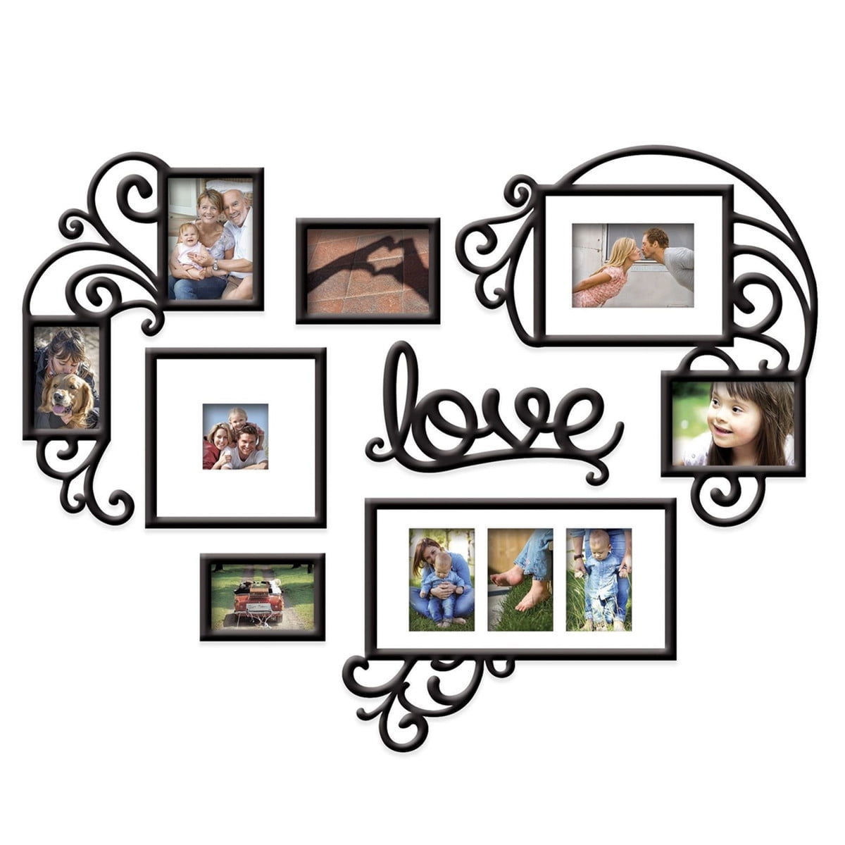 3D Heart Photo Frame Acrylic Wall Sticker Collage Picture Wedding Art Home Decor