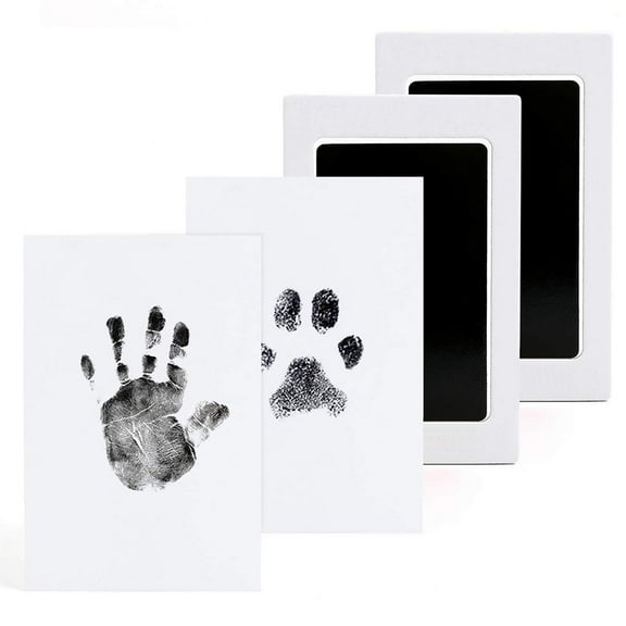Heldig Baby Handprint and Footprint, Baby Imprint Kit for Newborn 0-6 Months, Baby Footprint Kit, Paw Print Kit Dog, Paw Print Kit Cat, Clean Touch Ink Pad, 2 pcs
