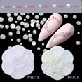 thumbnail image 3 of 4 cajas de perlas planas Nail Art Rhinestone para uñas Oro Plata Caviar Bead Stone, varios tamaños mixtos 1.5mm-6mm para mujeres Nail Art Decoración Cara, 3 of 3