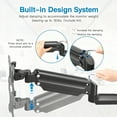 thumbnail image 3 of Single Monitor Wall Mount for 13 to 32 Inch Computer Screen, Gaming Monitor Wall Mount Arm Holds up to 17.6lbs, Height Adjustable Full Motion Wall Monitor Mount-VESA Mount 75x75,100x100, 3 of 5