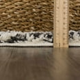 thumbnail image 4 of Hauteloom Berber Shag - Munich Farmhouse Living Room Bedroom Area Rug with Tassel - Fluffy Plush High Pile Carpet - Soft Shaggy Rug, Moroccan Trellis - White, Beige, Cream, Black - 3'11" x 5'7", 4 of 20