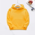 thumbnail image 5 of BOBOGOJP Kids Cotton Hoodies Toddler Fall Pullover Hooded Medium Weight Sweatshirts with Pocket for Boys and Girls (Yellow, 12-18 Months), 5 of 5