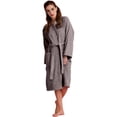 thumbnail image 3 of TowelSoft Women's 100% Cotton Terry SPA Bathrobe Gray One Size, 3 of 6