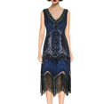 thumbnail image 3 of Vestido BONGZUO Flapper vintage de encaje Gatsby Cocktail de los años 20, 3 of 9