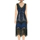 thumbnail image 3 of Vestido tipo flapper BONGZUO vintage de encaje con flecos Gatsby para mujer, 3 of 9