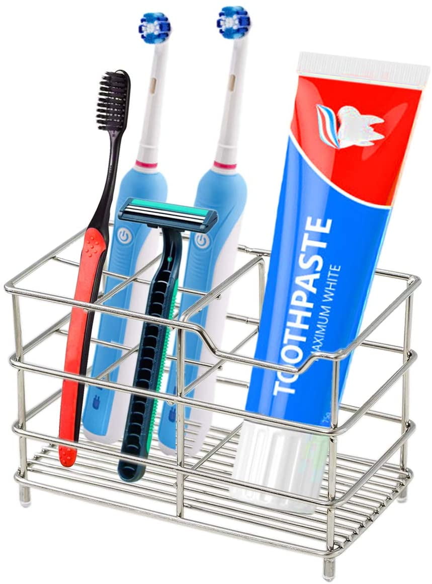 Stainless Steel Toothbrush Holder Toothpaste Storage Rack Organizer Bathroom G 