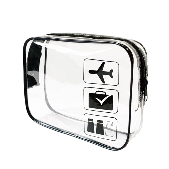 Approved Clear Travel Toiletry Bag Transparent Cosmetic Makeup Organizer Portable Carry On Liquid Approved