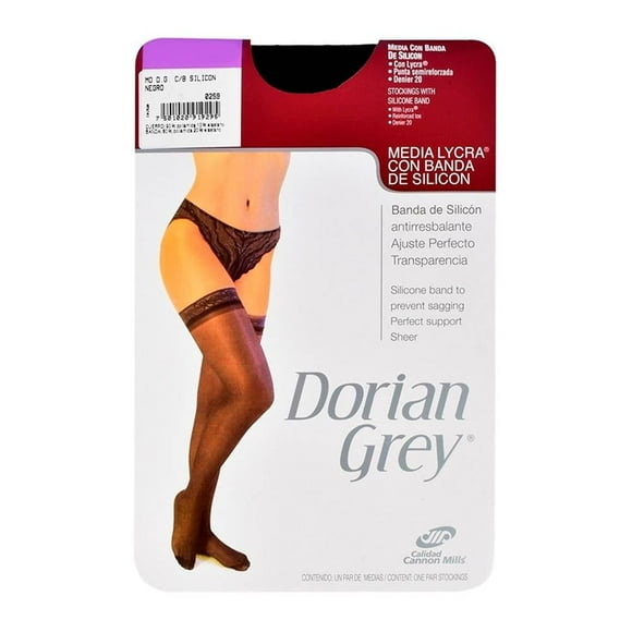 Medias Dorian Grey para Mujer, Liso Negro Talla CH/M
