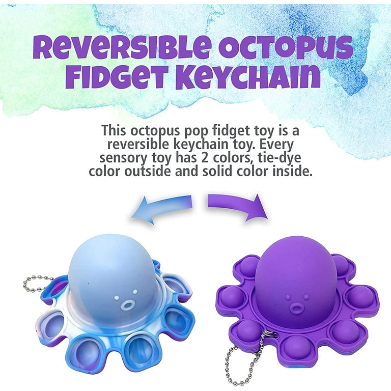 Glow in the Dark Octopus Best Friends Keychains - 5 Pack