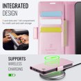 thumbnail image 2 of TOWOND Phone Case for iPhone 15 Pro Max Magnetic Wallet Phone Case Protective Leather Case with Card Holder Function Shockproof Flip Case Pink, 2 of 8