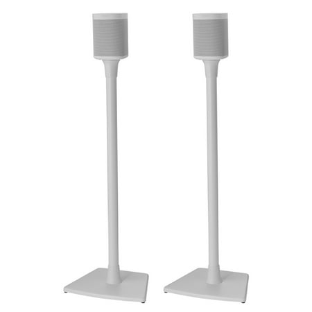 UPC: 0793795532473 | Sanus Wireless Speaker Stands for Sonos ONE  PLAY:1  and PLAY:3 – Pair (White)