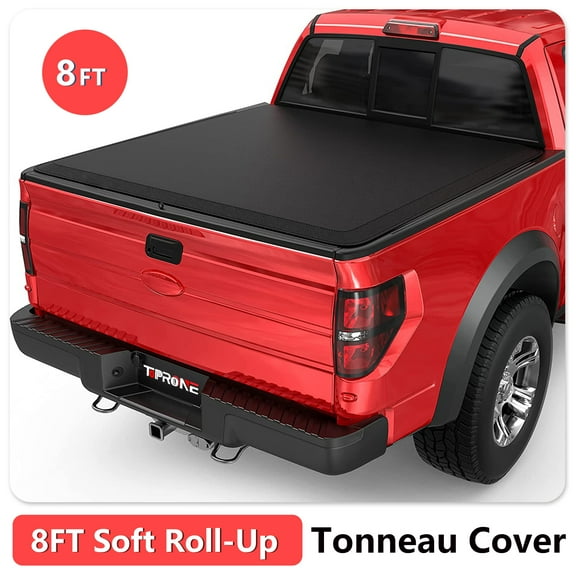TOPRONE Soft Roll Up Tonneau Cover Fits 1999-2016 Ford F-250 F-350 F-450 Super Duty with 8' (97in) Truck Bed