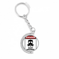 thumbnail image 1 of danger symbol dust hazard warning signs rotatable keyholder disc accessories chain clip, 1 of 3
