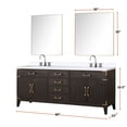 thumbnail image 5 of Laurel 80 in W Brown Oak Double Vanity, Cultured Marble Top, Faucet Set, & 36 in Mirrors, 5 of 6