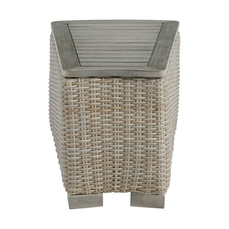 Picket House Furnishings Camal Wedge Console with Tan Pillows