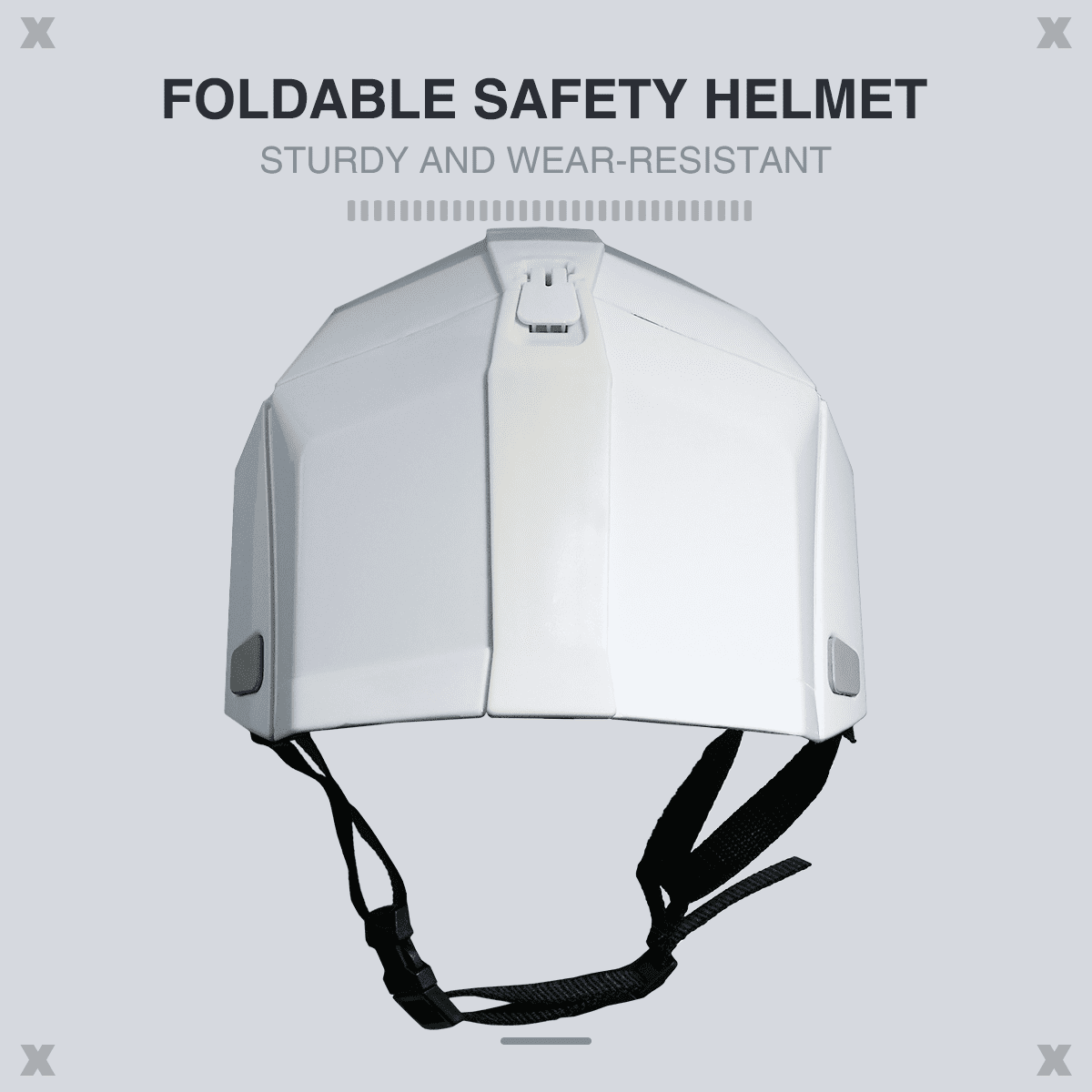 Foldable Safety Hardhat Helmet Outdoors Collapsible Helmet Perfect Construction Hard Hats Safety Cap One Size for Offices Earthquake Public Facilities of Disaster (White)