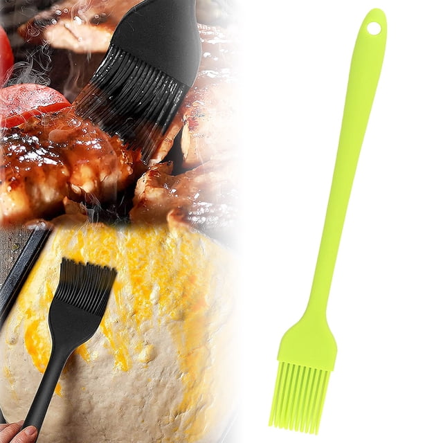 CRCMUHE Silicone Oil Brush Food Grade Silicone Oil Brush Spread Evenly High Temperature Barbecue Brush Small Silicone Brush For Barbecue Oil For Kitchen Black