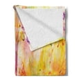 thumbnail image 2 of Modern Soft Flannel Fleece Throw Blanket, Rainbow Water Painting Colored on a Canvas Painting Like Vision Image Print, Cozy Plush for Indoor and Outdoor Use, 70" x 90", Multicolor, by Ambesonne, 2 of 5