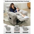 thumbnail image 5 of Sunvasagoo 360° Swivel Rocking Recliner, Chenille Fabric w/ Tool-Free Assembly, 300Lb, Gray, 5 of 8
