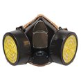 thumbnail image 1 of Máscara de respirador, protección de respirador de filtrado reutilizable con gafas, máscara protectora antigás a prueba de polvo para pintar (negro), 1 of 2