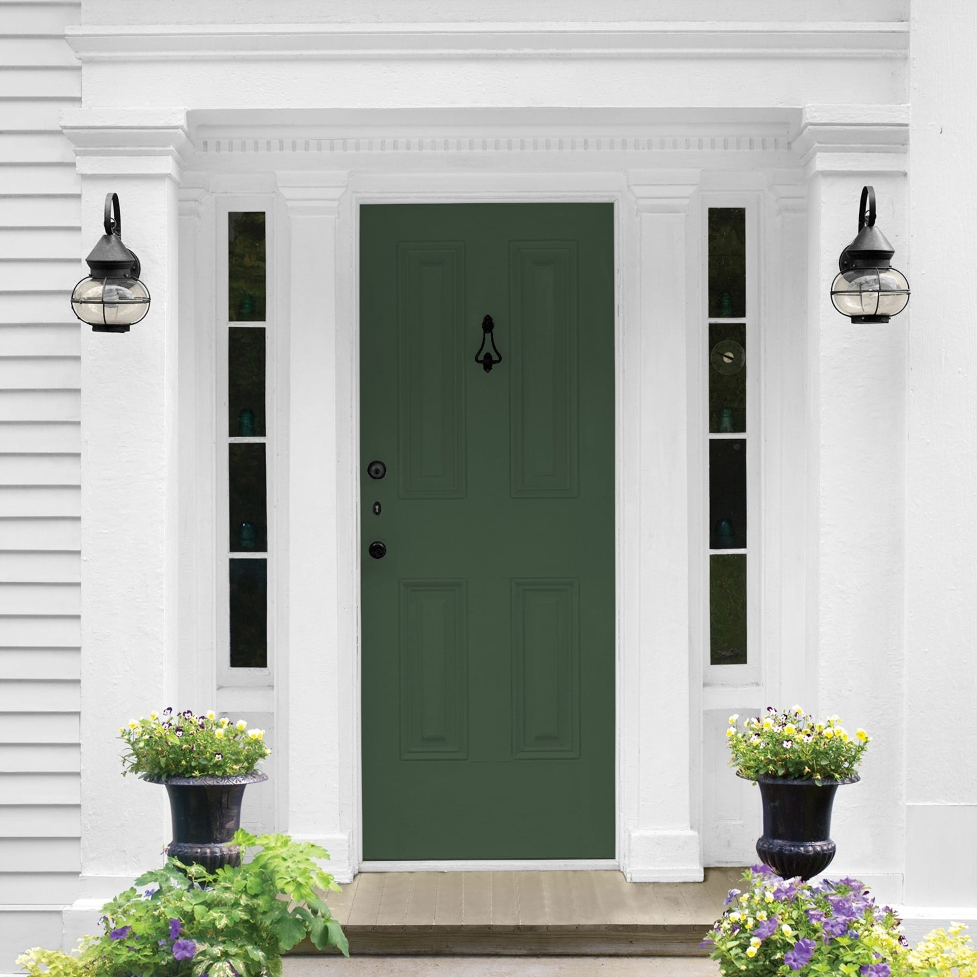 Glidden HEP Pine Forest / Green Semi-Gloss Exterior Paint with Primer, 1 Quart